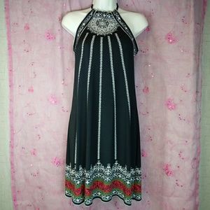 Max Studio m Halter Dress Knee Length Tie Back